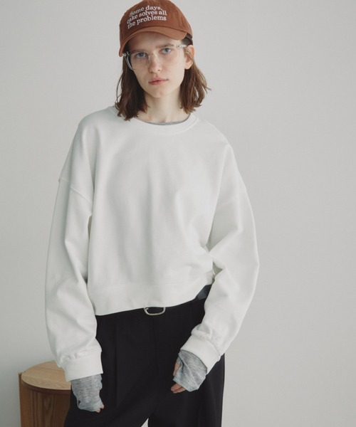 Auntie Rosa Holiday（アンティローザホリデー）の「クロップドスウェットプルオーバー（スウェット・レディース・グリーン/ホワイト/グレー・FREE）」の7枚目の写真