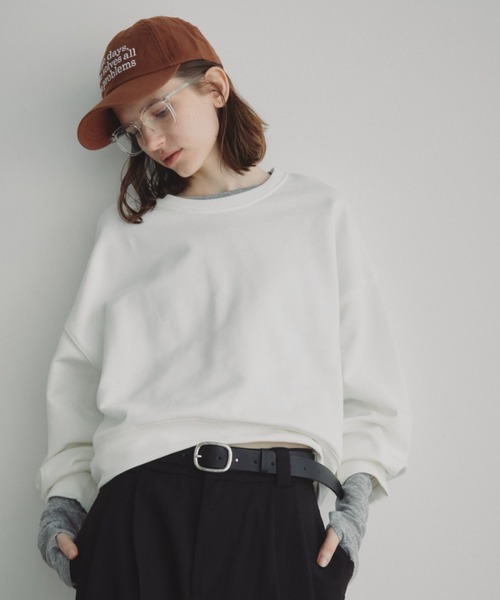 Auntie Rosa Holiday（アンティローザホリデー）の「クロップドスウェットプルオーバー（スウェット・レディース・グリーン/ホワイト/グレー・FREE）」の6枚目の写真