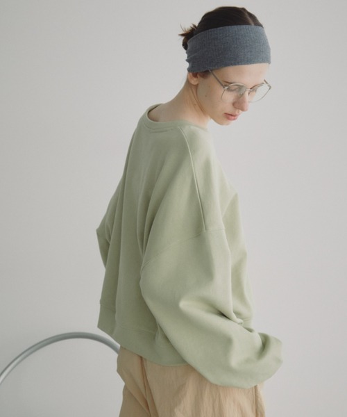Auntie Rosa Holiday（アンティローザホリデー）の「クロップドスウェットプルオーバー（スウェット・レディース・グリーン/ホワイト/グレー・FREE）」の17枚目の写真