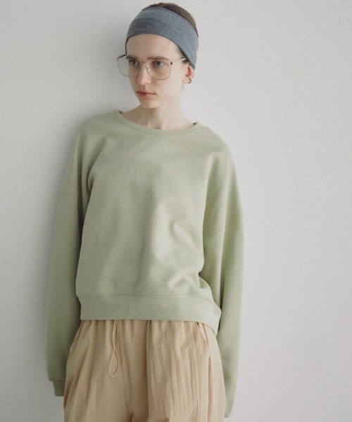 Auntie Rosa Holiday（アンティローザホリデー）の「クロップドスウェットプルオーバー（スウェット・レディース・グリーン/ホワイト/グレー・FREE）」の15枚目の写真