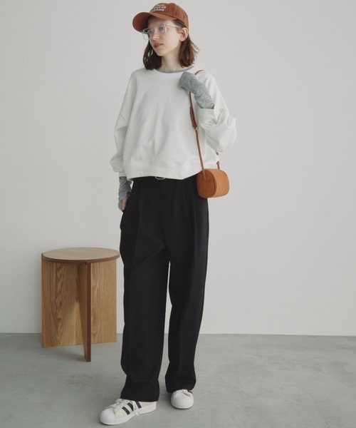 Auntie Rosa Holiday（アンティローザホリデー）の「クロップドスウェットプルオーバー（スウェット・レディース・グリーン/ホワイト/グレー・FREE）」の10枚目の写真