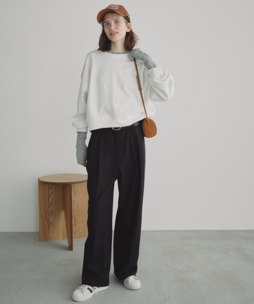 Auntie Rosa Holiday（アンティローザホリデー）の「クロップドスウェットプルオーバー（スウェット・レディース・グリーン/ホワイト/グレー・FREE）」の11枚目の写真