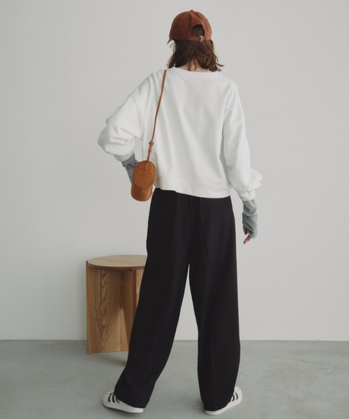 Auntie Rosa Holiday（アンティローザホリデー）の「クロップドスウェットプルオーバー（スウェット・レディース・グリーン/ホワイト/グレー・FREE）」の13枚目の写真