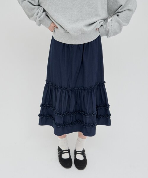 umm.】ティアードミドルスカート（スカート）｜DISCOAT（ディスコート