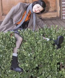 SPUR（シュプール）の「コリン スエードレイヤードスパンプラットフォームブーツ6.5cm -UA9062BK（ブーツ）」