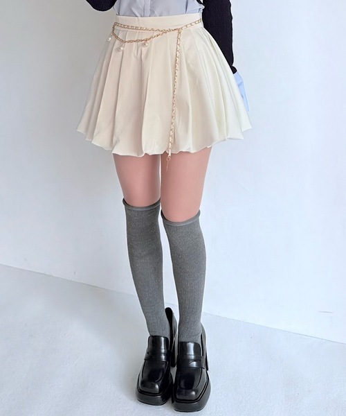 NOMAE（ノーマエ）の「チェーンベルトバルーンスカパン（スカート・レディース・アイボリー/ブラック・FREE）」の2枚目の写真