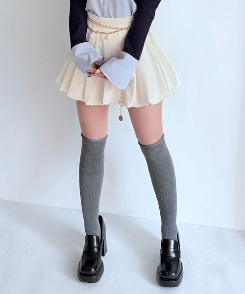 NOMAE（ノーマエ）の「チェーンベルトバルーンスカパン（スカート・レディース・アイボリー/ブラック・FREE）」の4枚目の写真