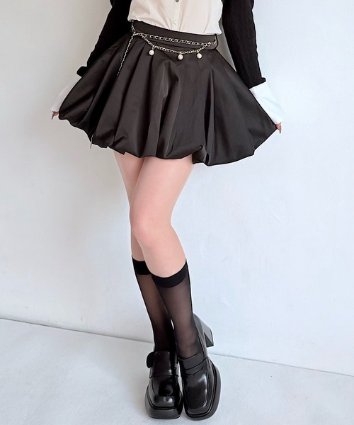 NOMAE（ノーマエ）の「チェーンベルトバルーンスカパン（スカート・レディース・アイボリー/ブラック・FREE）」の13枚目の写真