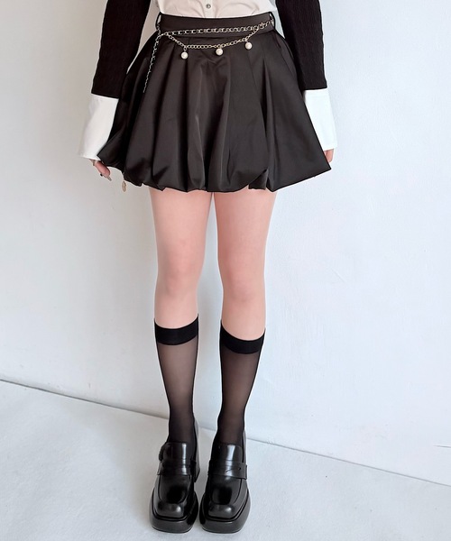 NOMAE（ノーマエ）の「チェーンベルトバルーンスカパン（スカート・レディース・アイボリー/ブラック・FREE）」の17枚目の写真