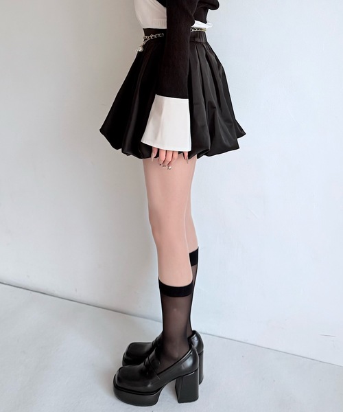 NOMAE（ノーマエ）の「チェーンベルトバルーンスカパン（スカート・レディース・アイボリー/ブラック・FREE）」の18枚目の写真