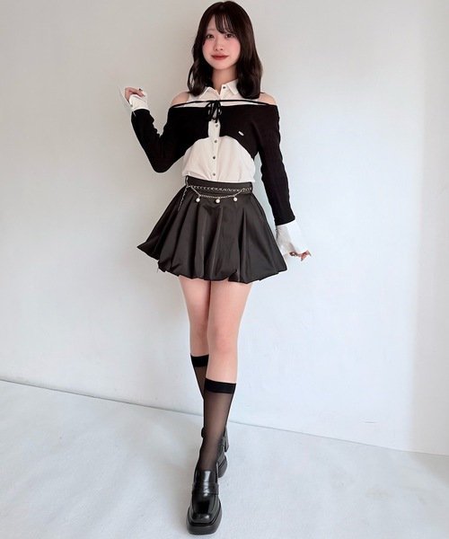 NOMAE（ノーマエ）の「チェーンベルトバルーンスカパン（スカート・レディース・アイボリー/ブラック・FREE）」の16枚目の写真