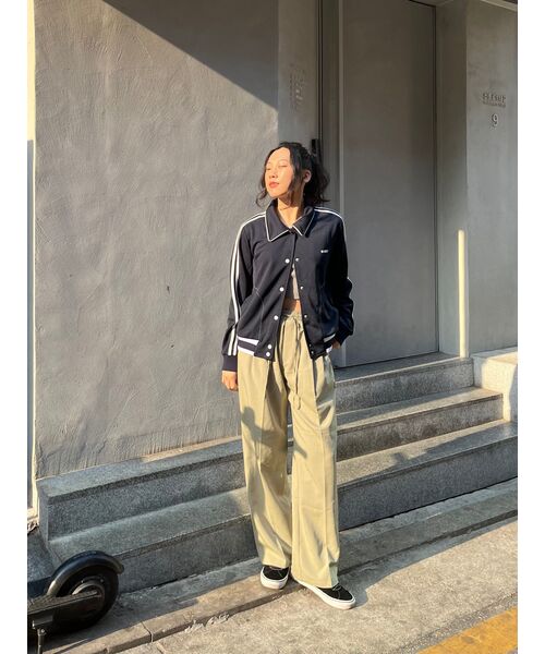 LENGAGEMENT（ランガージュマン）の「ツーピンタックワイドバンディングスラックス [オイルグリーン]（スラックス・レディース・その他・S）」の5枚目の写真