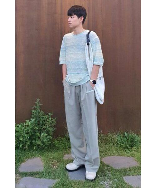 LENGAGEMENT（ランガージュマン）の「ツーピンタックワイドバンディングスラックス [オイルグリーン]（スラックス・レディース・その他・S）」の9枚目の写真