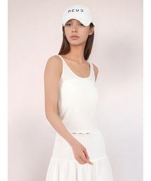 Cropped Sleeveless Knit _White
