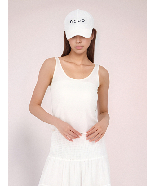 ACUD(アクド)の「Cropped Sleeveless Knit _White(Tシャツ/カットソー・レディース・ホワイト・FREE)」の2枚目の写真
