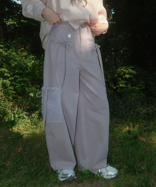 SIWEOL107(シウォル107)の「Ribbon Cotton Pants (Purple)(その他パンツ・レディース・その他・S/M)」の11枚目の写真