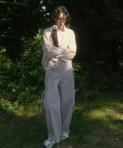 SIWEOL107(シウォル107)の「Ribbon Cotton Pants (Purple)(その他パンツ・レディース・その他・S/M)」の7枚目の写真