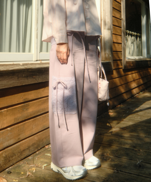 SIWEOL107(シウォル107)の「Ribbon Cotton Pants (Purple)(その他パンツ・レディース・その他・S/M)」の8枚目の写真