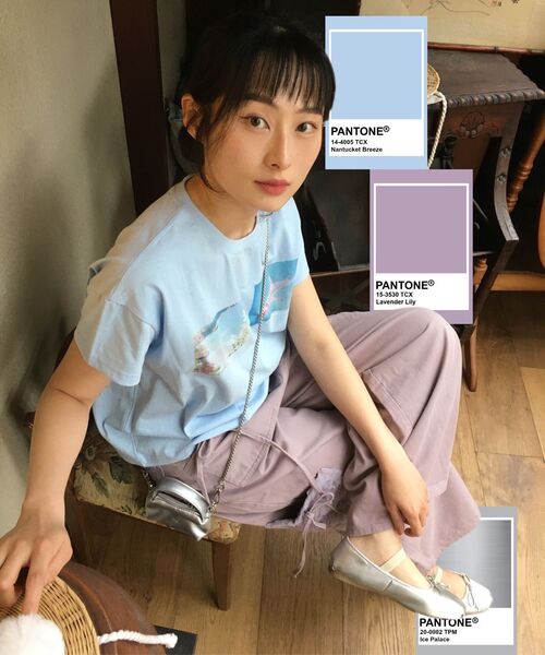 SIWEOL107(シウォル107)の「Ribbon Cotton Pants (Purple)(その他パンツ・レディース・その他・S/M)」の4枚目の写真