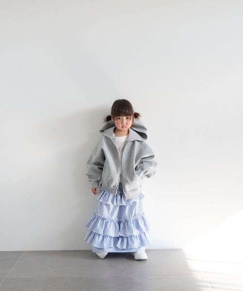 LOWRYS FARM（ローリーズファーム）の「ダンボールフーディー　 632753（パーカー・キッズ・グレー/ブラック/ピンク・150cm/140cm/130cm/120cm/110cm）」の9枚目の写真