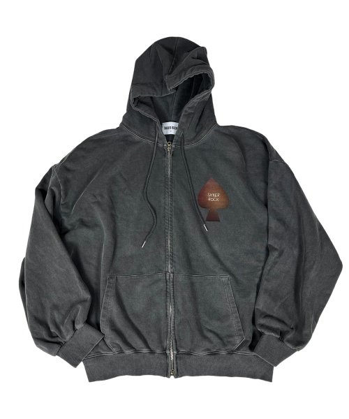 Spade Pigment Sweat Hood Zip-up (Charcoal)