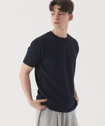 PIANER（ピアネール）の「ソリッドマッスルフィット半袖Tシャツ（ネイビー）（Tシャツ/カットソー）」