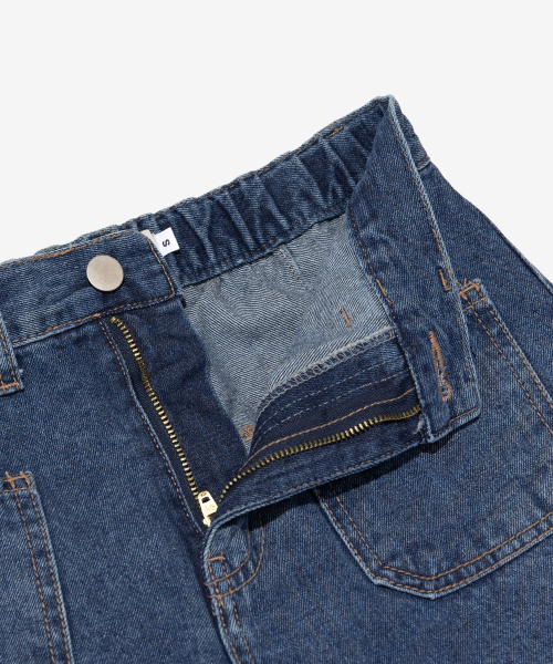 ROIDESROIS（ロワデロワ）の「エイラインヒドンバンディングポケットデニムパンツ（濃紺）（デニムパンツ・レディース・その他・S/M/L）」の6枚目の写真
