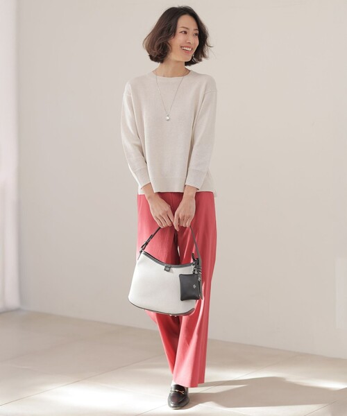 J.PRESS Ladies（J.プレス レディス）の「DRY COMFORT クルーネック ニット（ニット/セーター・レディース・ローズ系/ベージュ系/スカイブルー系/アイボリー系・SMALL）」の9枚目の写真