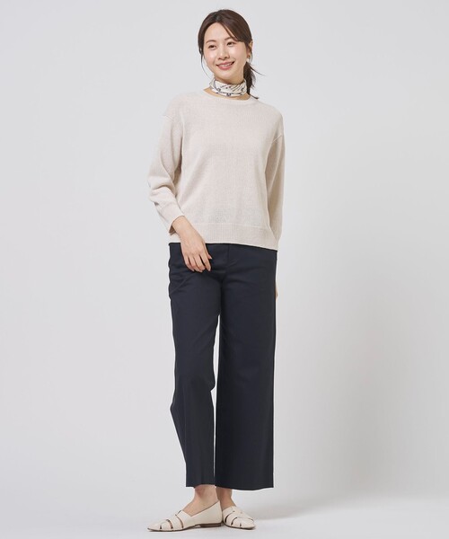 J.PRESS Ladies（J.プレス レディス）の「DRY COMFORT クルーネック ニット（ニット/セーター・レディース・ローズ系/ベージュ系/スカイブルー系/アイボリー系・SMALL）」の13枚目の写真