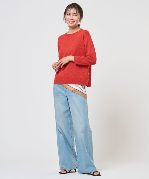 J.PRESS Ladies（J.プレス レディス）の「DRY COMFORT クルーネック ニット（ニット/セーター・レディース・ローズ系/ベージュ系/スカイブルー系/アイボリー系・SMALL）」の16枚目の写真