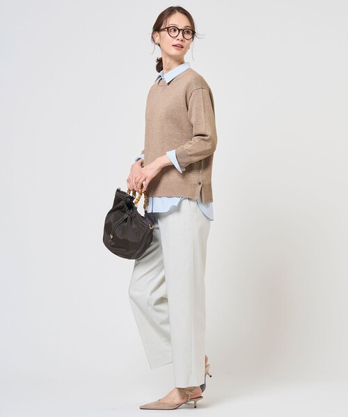 J.PRESS Ladies（J.プレス レディス）の「DRY COMFORT クルーネック ニット（ニット/セーター・レディース・ローズ系/ベージュ系/スカイブルー系/アイボリー系・SMALL）」の19枚目の写真