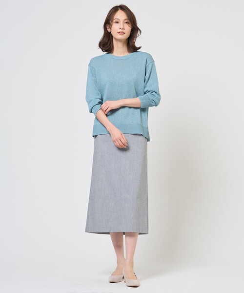 J.PRESS Ladies（J.プレス レディス）の「DRY COMFORT クルーネック ニット（ニット/セーター・レディース・ローズ系/ベージュ系/スカイブルー系/アイボリー系・SMALL）」の20枚目の写真