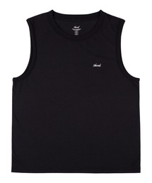 タンクトップ（ブラック/黒色系・前面プリント）ファッション通販