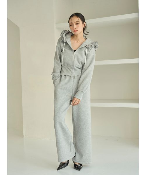 SNIDEL（スナイデル）の「ボンディングロングパンツ（スウェットパンツ・レディース・ライトブルー/グレー/ホワイト・1/0）」の15枚目の写真