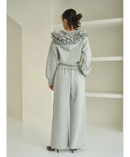 SNIDEL（スナイデル）の「ボンディングロングパンツ（スウェットパンツ・レディース・ライトブルー/グレー/ホワイト・1/0）」の16枚目の写真