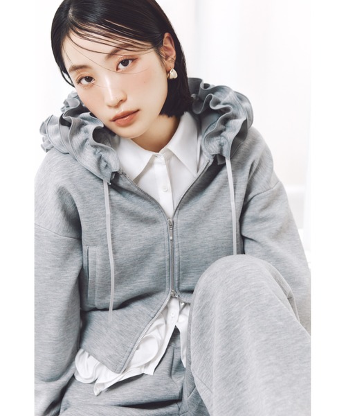 SNIDEL（スナイデル）の「ボンディングロングパンツ（スウェットパンツ・レディース・ライトブルー/グレー/ホワイト・1/0）」の19枚目の写真