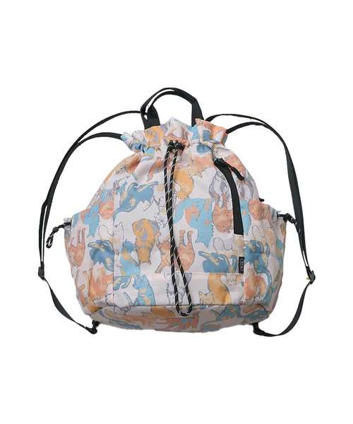 KiU（キウ）の「マルチウェイ 3WAYドローストリング リュック＆トート＆ショルダーバッグ(11L)（バックパック/リュック・レディース・アニマル/ブラック/ベージュ系その他/ブルー系その他・FREE）」の13枚目の写真