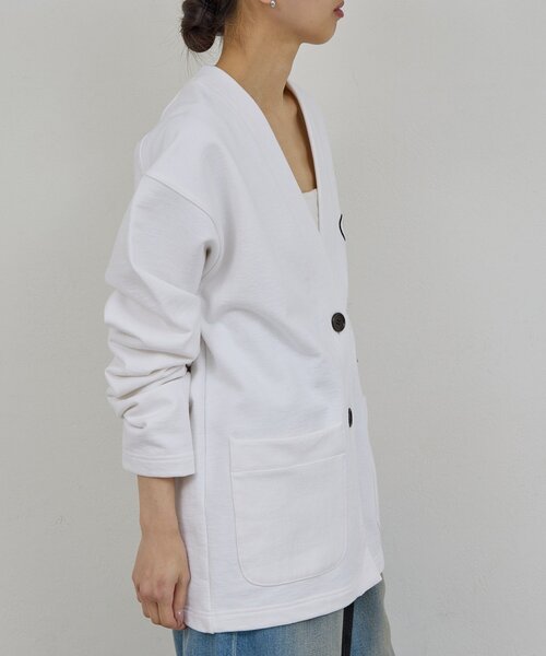 GALLARDAGALANTE（ガリャルダガランテ）の「【PEAS】スウェットカーディガン（カーディガン/ボレロ・レディース・ホワイト/アイボリー・FREE）」の6枚目の写真