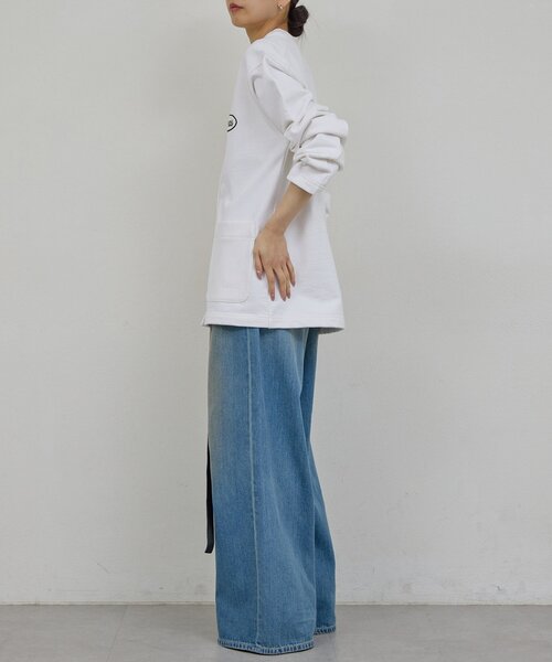 GALLARDAGALANTE（ガリャルダガランテ）の「【PEAS】スウェットカーディガン（カーディガン/ボレロ・レディース・ホワイト/アイボリー・FREE）」の8枚目の写真