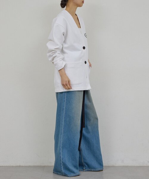 GALLARDAGALANTE（ガリャルダガランテ）の「【PEAS】スウェットカーディガン（カーディガン/ボレロ・レディース・ホワイト/アイボリー・FREE）」の10枚目の写真