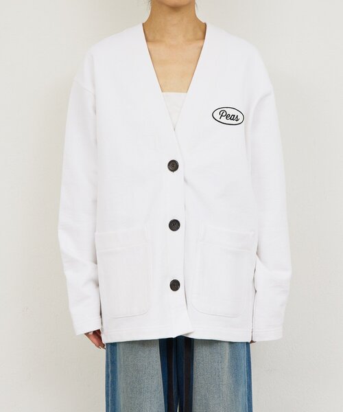 GALLARDAGALANTE（ガリャルダガランテ）の「【PEAS】スウェットカーディガン（カーディガン/ボレロ・レディース・ホワイト/アイボリー・FREE）」の12枚目の写真