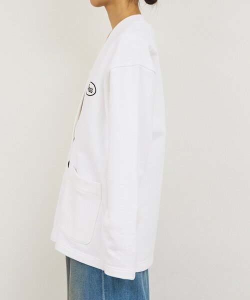 GALLARDAGALANTE（ガリャルダガランテ）の「【PEAS】スウェットカーディガン（カーディガン/ボレロ・レディース・ホワイト/アイボリー・FREE）」の13枚目の写真