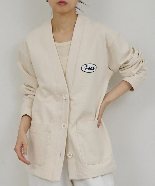 GALLARDAGALANTE（ガリャルダガランテ）の「【PEAS】スウェットカーディガン（カーディガン/ボレロ・レディース・ホワイト/アイボリー・FREE）」の22枚目の写真