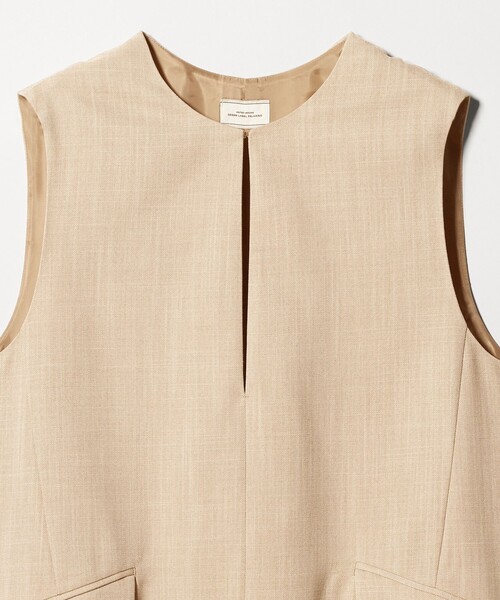 green label relaxing（グリーンレーベルリラクシング）の「［size SHORTあり］リネンライク キーネック ジャンパースカート（ジャンパースカート・レディース・ブラック/ベージュ/ライトグレー・SHORT/FREE）」の19枚目の写真