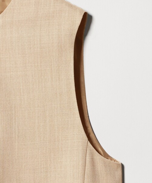 green label relaxing（グリーンレーベルリラクシング）の「［size SHORTあり］リネンライク キーネック ジャンパースカート（ジャンパースカート・レディース・ブラック/ベージュ/ライトグレー・SHORT/FREE）」の20枚目の写真