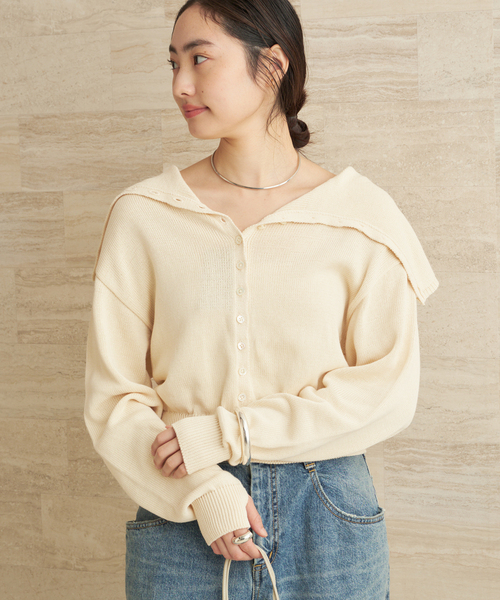美品 plage linen sweat ボレロカーディガン ニットカーディガン JANE SMITH / ジェーンスミス 別注 SAIL カーディガン（カーディガン