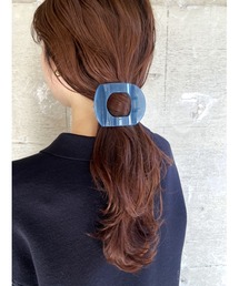 バレッタ/ヘアクリップ（ブルー・ネイビー/青色系）ファッション通販