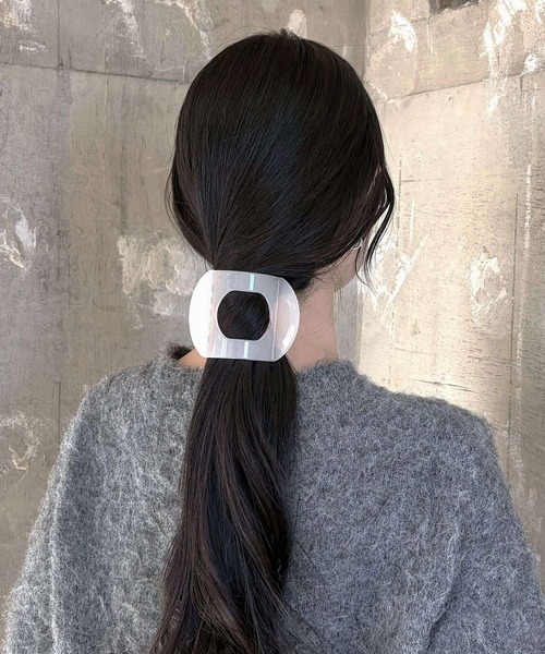 LOWRYS FARM（ローリーズファーム）の「ラウンドバンスクリップ 640800（バレッタ/ヘアクリップ・レディース・ベージュ/ブルー/アイボリー・FREE）」の12枚目の写真
