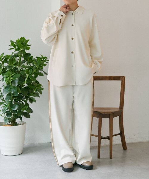 ear PAPILLONNER(イアパピヨネ)の「ダブルラインパンツ【SUM1 STYLE】(その他パンツ・レディース・アイボリー/ブラック・FREE)」の8枚目の写真