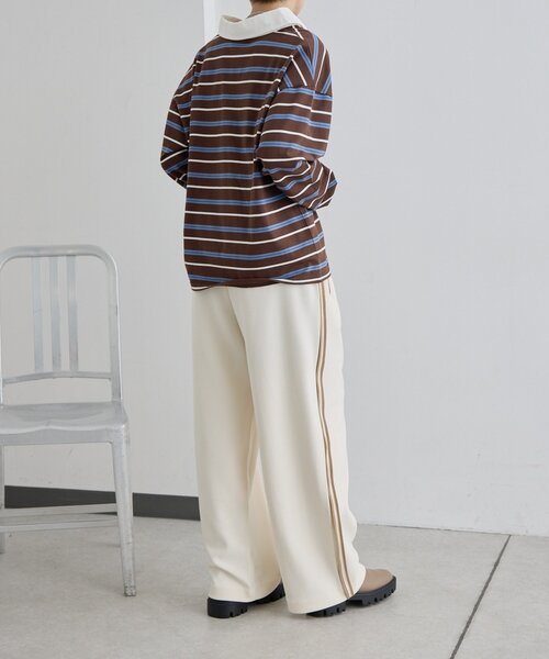 ear PAPILLONNER(イアパピヨネ)の「ダブルラインパンツ【SUM1 STYLE】(その他パンツ・レディース・アイボリー/ブラック・FREE)」の13枚目の写真